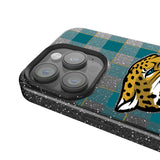 Jacksonville Jaguars Plaid Black Bling Phone Case for Apple iPhone