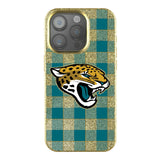 Jacksonville Jaguars Plaid Bling Phone Case for Apple iPhone