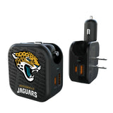 Jacksonville Jaguars Text Backdrop 2 in 1 USB A/C Charger