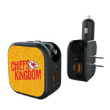 Kansas City Chiefs Deco 2 in 1 USB A/C Charger