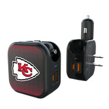 Kansas City Chiefs Linen 2 in 1 USB A/C Charger
