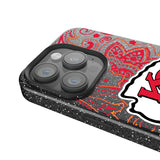 Kansas City Chiefs Paisley Black Bling Phone Case for Apple iPhone
