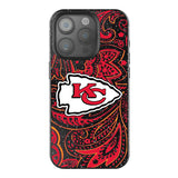 Kansas City Chiefs Paisley Black Bling Phone Case for Apple iPhone