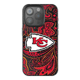 Kansas City Chiefs Paisley Black Bling Phone Case for Apple iPhone