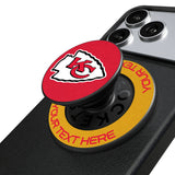 Kansas City Chiefs Personalized Endzone Solid PopSockets Magnetic Phone Grip and Stand