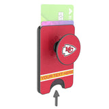 Kansas City Chiefs Personalized Endzone Solid PopSockets MagSafe-Compatible PopWallet+