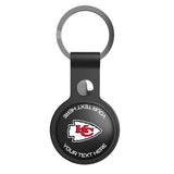 Kansas City Chiefs Personalized Insignia Black Airtag Holder