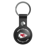 Kansas City Chiefs Personalized Insignia Black Airtag Holder