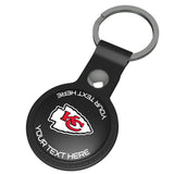 Kansas City Chiefs Personalized Insignia Black Airtag Holder