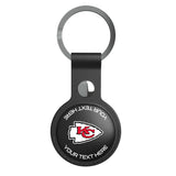 Kansas City Chiefs Personalized Insignia Black Airtag Holder
