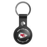 Kansas City Chiefs Personalized Insignia Black Airtag Holder