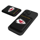 Kansas City Chiefs Personalized Insignia Black Magnetic Credit Card Wallet