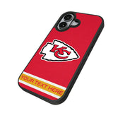 Kansas City Chiefs Personalized Stripe Bump Phone Case for Apple iPhone