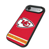 Kansas City Chiefs Personalized Stripe Bump Phone Case for Apple iPhone