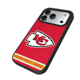 Kansas City Chiefs Personalized Stripe Bump Phone Case for Apple iPhone