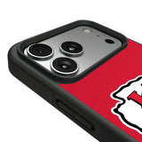 Kansas City Chiefs Personalized Stripe Bump Phone Case for Apple iPhone