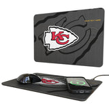 Kansas City Chiefs Personalized Tilt 15-Watt Wireless Charger and Mouse Pad