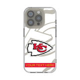 Kansas City Chiefs Personalized Tilt Clear Phone Case for Apple iPhone