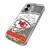 Kansas City Chiefs Personalized Tilt Glitter Phone Case for Apple iPhone