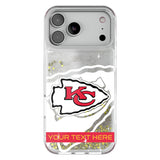 Kansas City Chiefs Personalized Tilt Glitter Phone Case for Apple iPhone