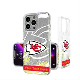 Kansas City Chiefs Personalized Tilt Glitter Phone Case for Apple iPhone