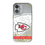 Kansas City Chiefs Personalized Tilt Glitter Phone Case for Apple iPhone