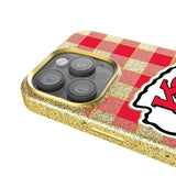 Kansas City Chiefs Plaid Bling Phone Case for Apple iPhone