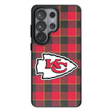 Kansas City Chiefs Plaid MagSafe Compatible Phone Case for Samsung Galaxy 26 Series