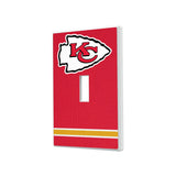 Kansas City Chiefs Stripe Hidden-Screw Light Switch Plate