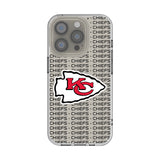 Kansas City Chiefs Text Backdrop Clear Phone Case for Apple iPhone
