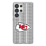 Kansas City Chiefs Text Backdrop Clear Phone Case for Samsung Galaxy