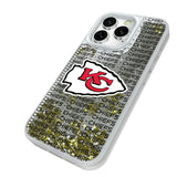 Kansas City Chiefs Text Backdrop Glitter Phone Case for Apple iPhone