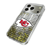 Kansas City Chiefs Text Backdrop Glitter Phone Case for Apple iPhone