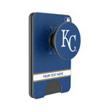 Kansas City Royals Personalized Endzone Solid PopSockets MagSafe-Compatible PopWallet+