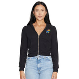 Kansas Jayhawks Waffle Knit Zip Up Hoodie