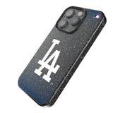 LA Dodgers Linen Black Bling Phone Case for Apple iPhone