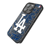 LA Dodgers Paisley Black Bling Phone Case for Apple iPhone