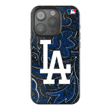LA Dodgers Paisley Black Bling Phone Case for Apple iPhone