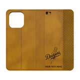 LA Dodgers Personalized Burn Folio Phone Case for Apple iPhone