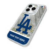 LA Dodgers Personalized EndZone Plus Glitter Phone Case for Apple iPhone