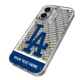 LA Dodgers Personalized EndZone Plus Glitter Phone Case for Apple iPhone