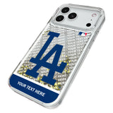 LA Dodgers Personalized EndZone Plus Glitter Phone Case for Apple iPhone