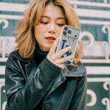 LA Dodgers Personalized EndZone Plus Glitter Phone Case for Apple iPhone