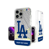 LA Dodgers Personalized EndZone Plus Glitter Phone Case for Apple iPhone