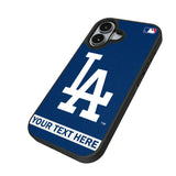 LA Dodgers Personalized Stripe Bump Phone Case for Apple iPhone
