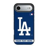 LA Dodgers Personalized Stripe Bump Phone Case for Apple iPhone
