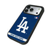 LA Dodgers Personalized Stripe Bump Phone Case for Apple iPhone