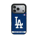 LA Dodgers Personalized Stripe Bump Phone Case for Apple iPhone