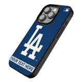 LA Dodgers Personalized Stripe Bump Phone Case for Apple iPhone