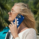 LA Dodgers Personalized Stripe Bump Phone Case for Apple iPhone